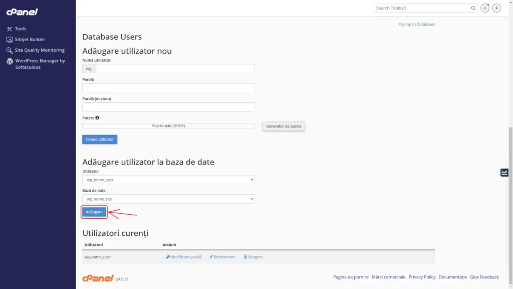 Assign the Database User