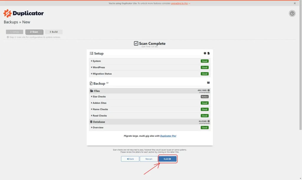 Build a Duplicator Package