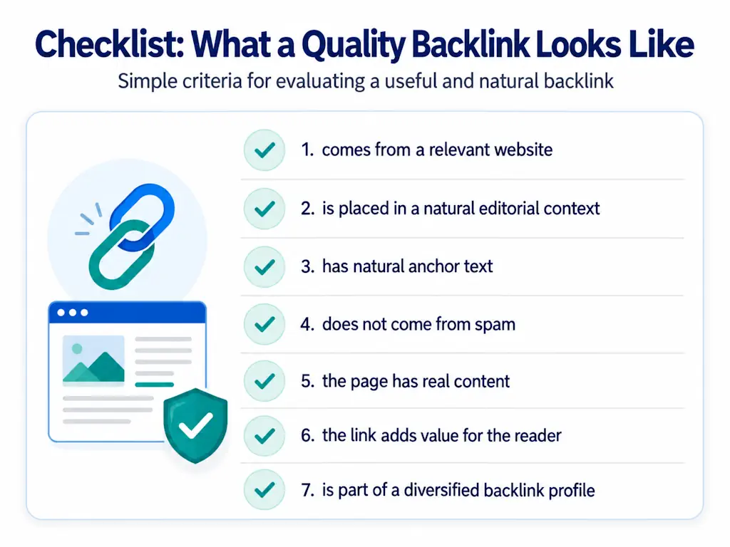Quality Backlink Checklist Quality Backlink Checklist