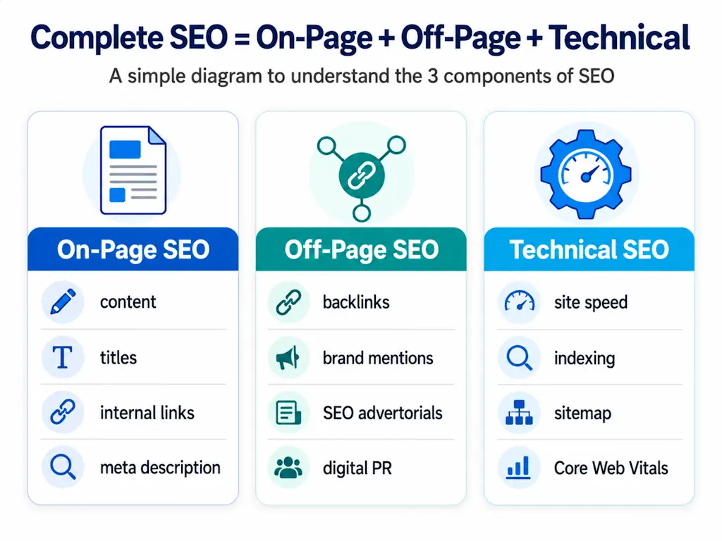 The Three Areas of SEO The Three Areas of SEO